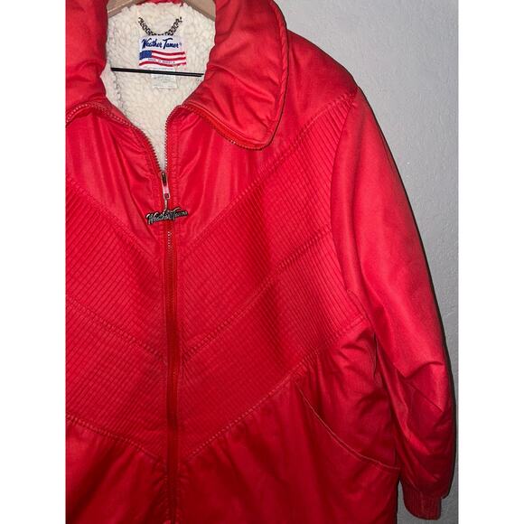 Vintage Weather Tamer Jacket USA Made Red Jacket Outerwear Lined VTG 1970s 80s - Picture 4 of 13